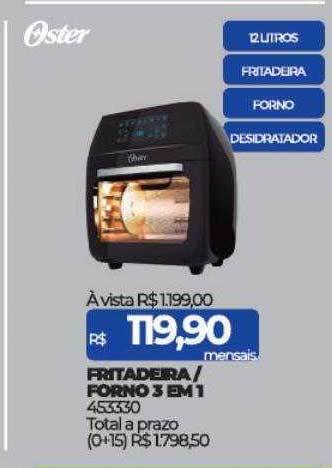 Fritadeira forno 3 em 1 oster