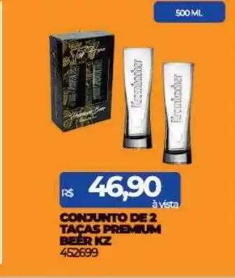Lojas Certel Conjunto de 2 taças premium beer kz oferta