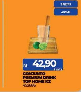 Lojas Certel Conjunto premium drink top home kz oferta