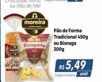 Hiper Moreira Pão de forma tradicional ou bisnaga oferta