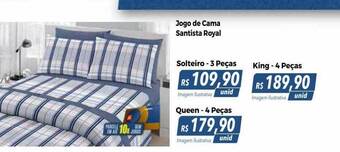 Hiper Moreira Jogo de cama santista royal oferta