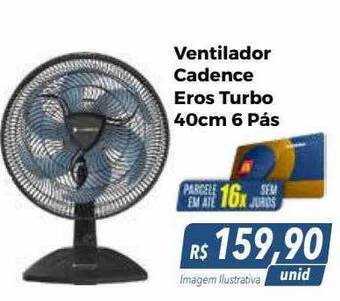 Ventilador cadence eros turbo 40cm 6 pás