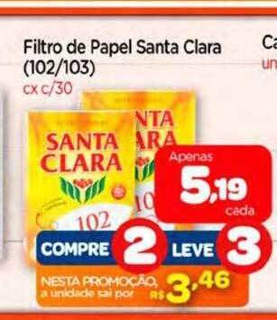Nordestão Filtro de papel santa clara oferta
