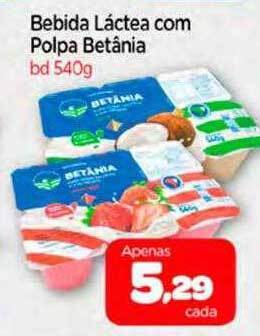 Nordestão Bebida láctea com polpa betânia oferta