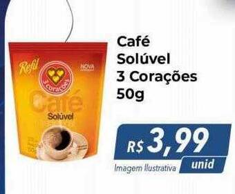 Hiper Moreira Café solúvel 3 corações oferta