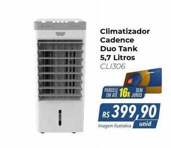 Hiper Moreira Climatizador cadence duo tank 5.7 litros oferta
