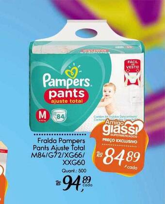 Giassi Supermercados Fralda pampers pants ajuste total oferta