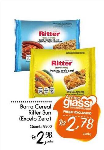 Giassi Supermercados Barra cereal ritter oferta