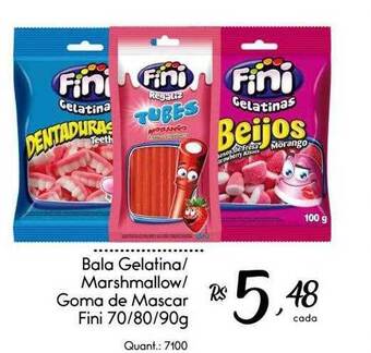 Giassi Supermercados Bala gelatina marshmallow goma de mascar fini oferta