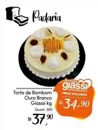 Giassi Supermercados Torta de bombom ouro branco giassi oferta