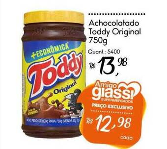Giassi Supermercados Achocolatado toddy original oferta
