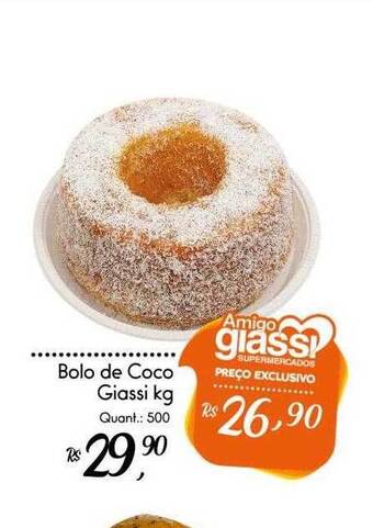 Giassi Supermercados Bolo de coco giassi oferta