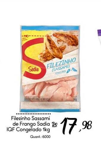 Giassi Supermercados Filezinho sassami de frango sadia iqf congelado oferta