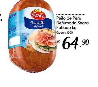 Giassi Supermercados Peito de peru defumado seara fatiado oferta