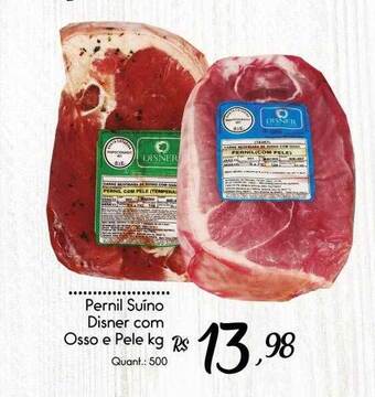 Giassi Supermercados Pernil suíno disner com osso e pele oferta