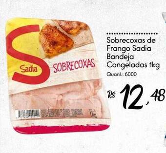 Giassi Supermercados Sobrecoxas de frango sadia bandeja congeladas oferta