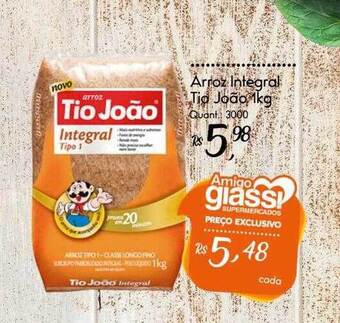 Giassi Supermercados Arroz integral tio joão oferta