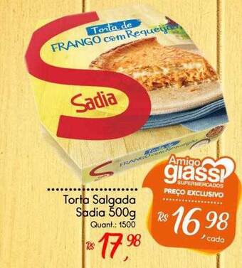 Giassi Supermercados Torta salgada sadia oferta