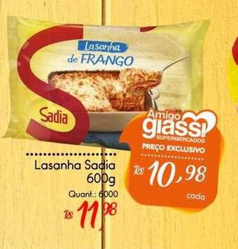 Giassi Supermercados Lasanha sadia oferta