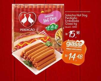 Giassi Supermercados Salsicha hot dog perdigão embalada giassi oferta
