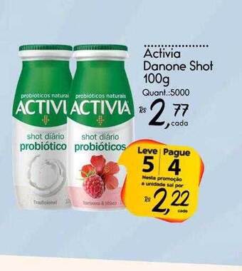 Giassi Supermercados Activia danone shot leve 5 pague 4 oferta
