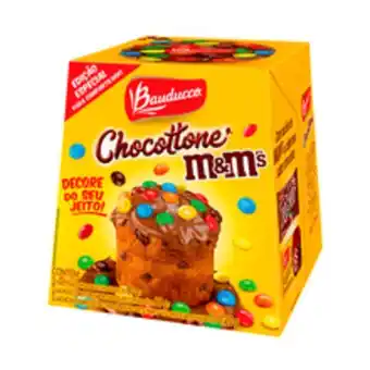 Supermercados Pague Menos Mini chocottone bauducco m&ms 80g oferta