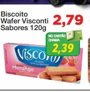 Chama Supermercados Biscoito wafer visconti sabores oferta