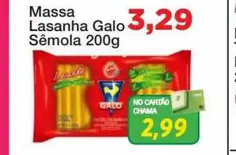 Massa lasanha galo sêmola