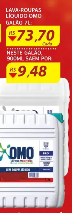 Assaí Atacadista Lava roupas Liquido Omo 7L oferta