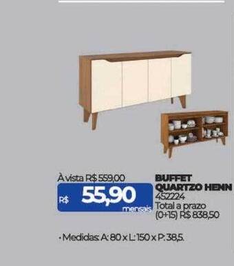 Lojas Certel Buffet quartzo henn oferta
