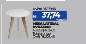 Lojas Certel Mesa lateral avozzani oferta