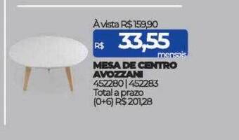 Lojas Certel Mesa de centro avozzani oferta