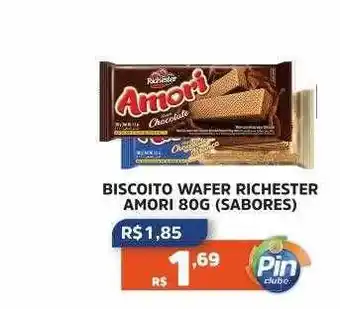 Pinheiro Supermercado Biscoito wafer richester amori sabores oferta