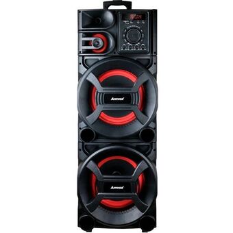 Caixa de som amplificada amvox titan aca 1005 1000w led bluetooth