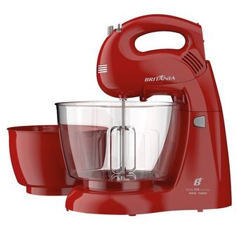 Gazin Batedeira portátil britânia pérola cristal duo turbo 500w 2 tigelas oferta