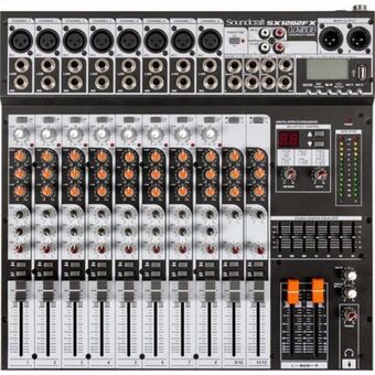 Carrefour Mesa de som 12 canais usb sx1202fx preta soundcraft oferta