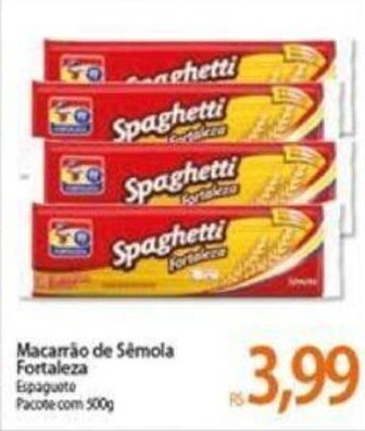 Atacadão Macarrao de Semola Fortaleza 500g oferta