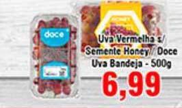 Shibata Supermercados Uva Vermelha S Semente Honey Doce Uva Bandeja 500g oferta