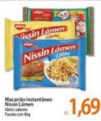Atacadão Macarrao instantaneo Nissin Lamen 85g oferta