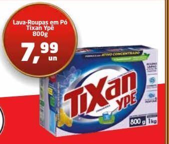 Tenda Atacado Lava roupas em pó tixan ypê 800g oferta