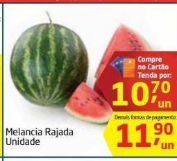 Melancia rajada unidade