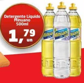Tenda Atacado Detergente líquido minuano 500ml oferta