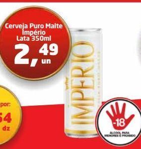Tenda Atacado Cerveja puro malte imperio 350ml oferta