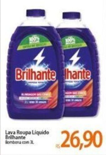 Atacadão Lava Roupas Liquido Brilhante 3L oferta