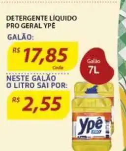 Assaí Atacadista Detergente Líquido Pro Geral Ypê 7L oferta