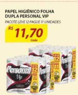 Assaí Atacadista Papel Higiênico Folha Dupla Personal Vip oferta