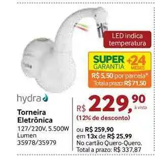 Torneira Eletrônica Hydra