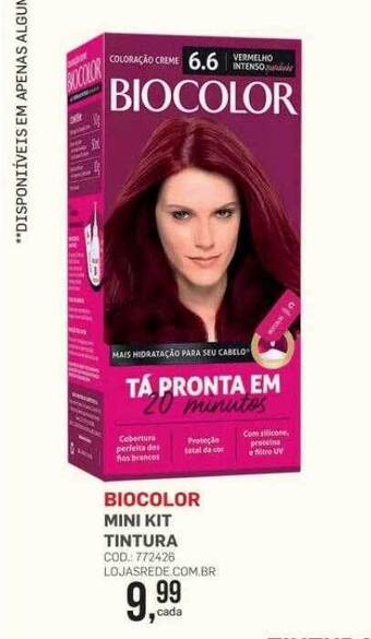 Lojas Rede Biocolor mini kit tintura oferta