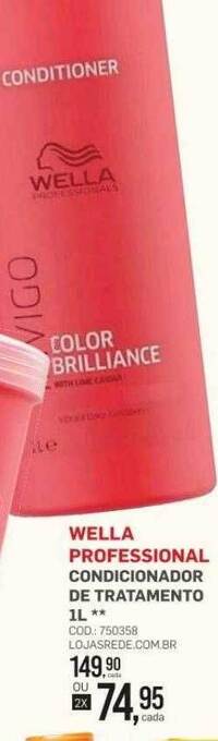 Lojas Rede Wella professional condicionador de tratamento oferta