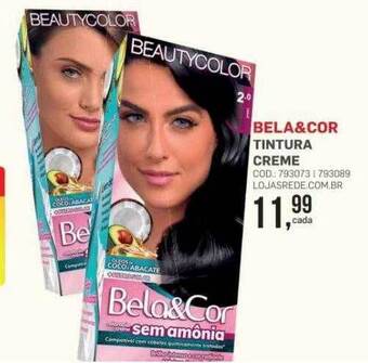 Lojas Rede Bela&cor tintura creme oferta